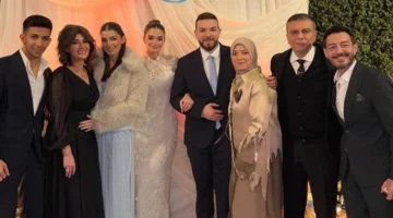 أحمد زاهر يحتفل بخطوبة ابنته ملك على السيناريست شريف الليثي